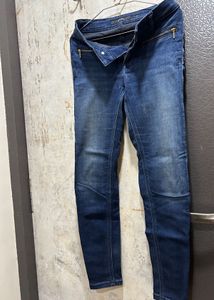 Vero Moda Dark Blue Mid-rise Skinny Jeans Waist-26