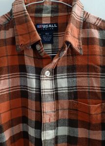 Checked Orange Shirt