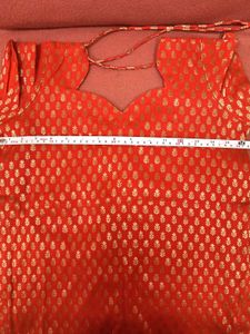 BrandNew Red&amp;Gold Lehenga With StitchedBlouse