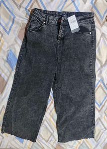 Acid Wash Wide Leg Jeans