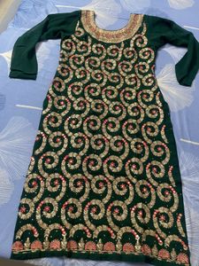 Emerald Green Embroidered Salwar Kameez