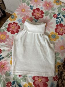 White Turtleneck Top