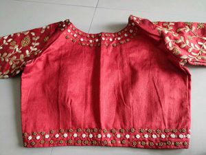 Embroidered Red Blouse