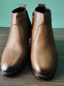 Brown Leather Ankle Boots