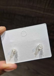 White Flower Korean Stud Earrings