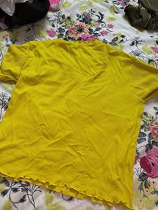 Yellow Embellished T-Shirt