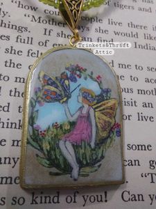Butterfly Fairy Clay Pendant Floral Bead Necklac
