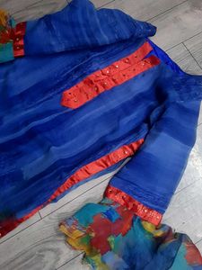 Blue &amp; Red Kurta