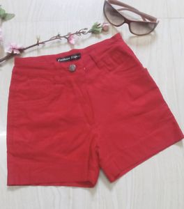 Tomato Red Shorts
