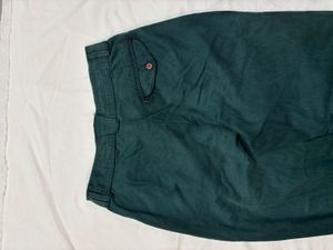Green Pleated Pants
