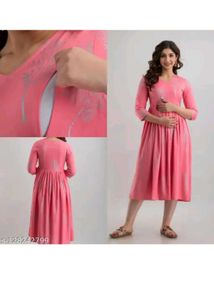 Women Maternity & Feeding Midi Dress