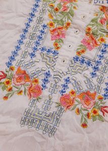 Embroidered White Top