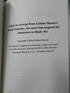 Maybe Not By Colleen Hoover