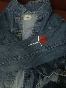 Denim Jacket with Graffiti