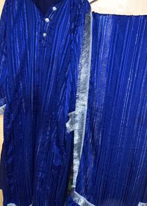 Blue Kurta With Beautiful Dupatta