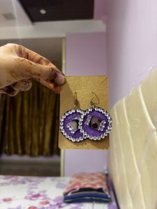 Purple Dangle Earrings