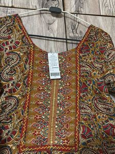 Elegant Paisley Print Ethnic Gown set