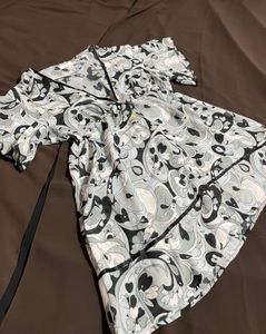 Floral Paisley Print V-Neck Tunic for Women