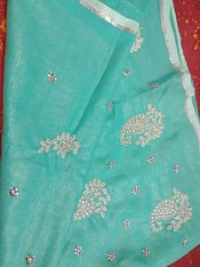 Sky Blue Party Wear Saari