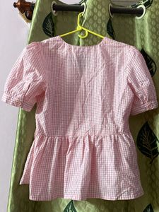 Checked Peplum Top From rio