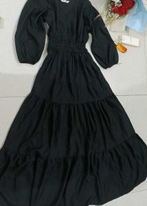 Black Tiered Maxi Dress