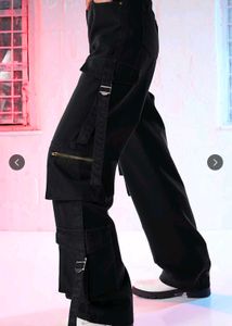 Sassafras Black Cargo Straight Jeans