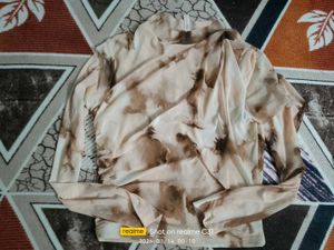 Brown Tie-Dye Pattern Top