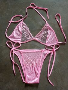 Pink Lace Lingerie Set
