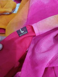 BABLI HEAVY GEORJET PRINTED GOWN WITH LESS BORDER