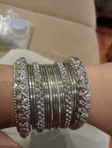Silver Oxidised Bangles
