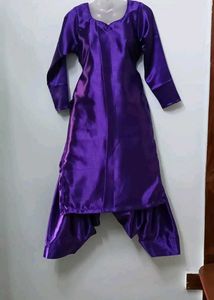 Pruple Satin Suit Salwar