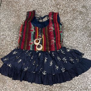 Elegant Lehnaga And Choli Set With Duptta