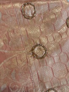 Peach Embroidered Saree