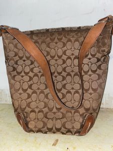 Vintage Coach Signature Duffle Tote