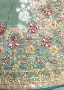 pure tissue handwork saree