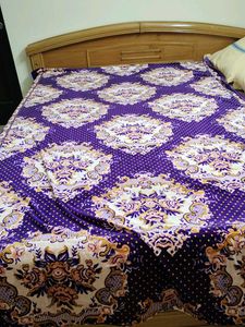 Purple Velvet Single Bedsheet