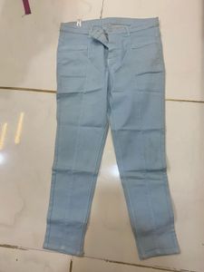 Light Blue Straight Leg Pants
