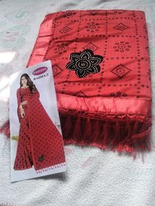 New Georgette Red Colour Women Saree