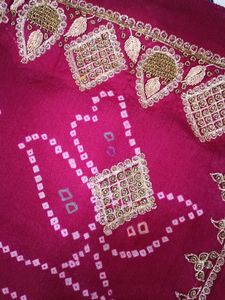 Pure Chanderi Silk Bandhej Saree