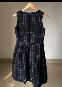 Chic Plaid Sleeveless Tweed Dress