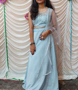 Elegant Blue Lehenga Choli Set