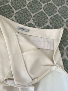 Trendy High waist White Skort