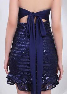 Sparkly Navy Blue Bodycon Dress