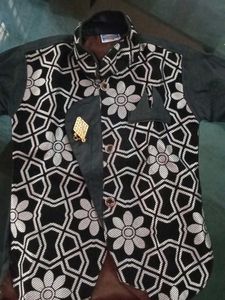 Geometric Floral Print Jacket