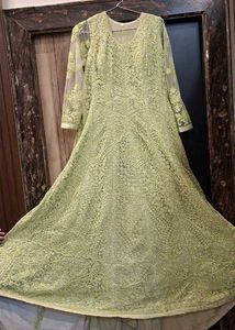 Elegant Green Anarkali Gown