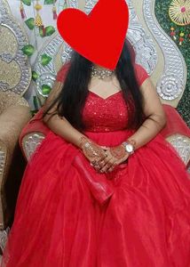 Stunning Red Tulle Princess Ball Gown
