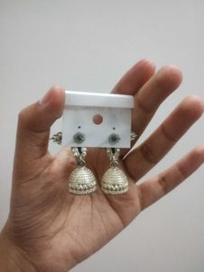 Silver Design Jhumka (sale!)