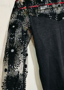 Black Knitted Top For Summer
