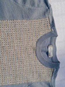 Light Blue Fine Knit T Shirt