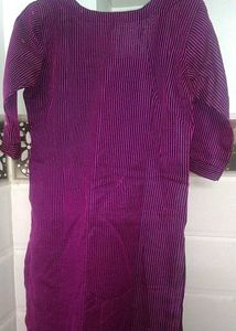 Pink Black Simple Wear Kurti